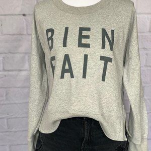 Madewell BIEN FAIT Sweatshirt with Side Zippers
